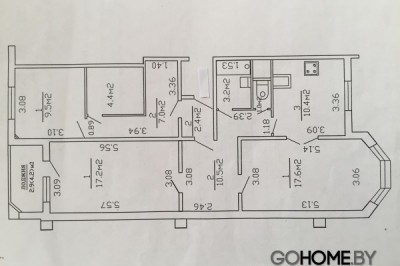Продажа 4-х комнатной квартиры, г. Минск, ул. Червякова, дом 55 (р-н Червякова, Шевченко). Цена 278 959 руб c торгом