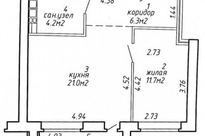 Продажа 1 комнатной квартиры, г. Минск, ул. Нововиленская, дом 24-б (р-н Червякова, Шевченко). Цена 102 444 руб c торгом