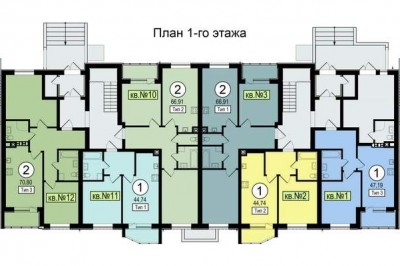 Современная 1-комнатная квартира с ремонтом