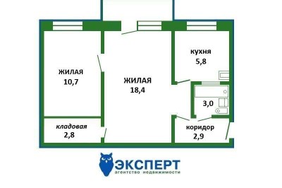 Купить 2-комнатную квартиру в Минске, ул. Антоновская, д. 24