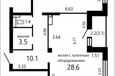 Купить 2-комнатную квартиру в Минске, ул. Карвата, д. 31