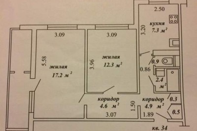 Продажа 2-комнатной квартиры, Минск, Якубовского, 26 к.1 (Фрунзенский район)