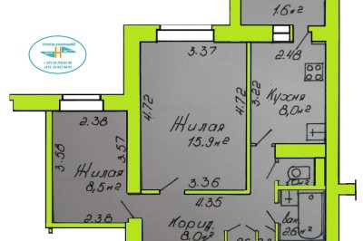 Продажа 2-комнатной квартиры в Минске, ул. Артиллеристов, д. 9