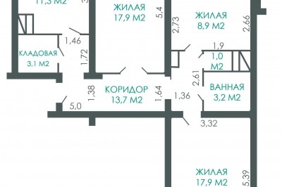Продажа 3-комнатной квартиры, Минск, 18 (Ленинский район)