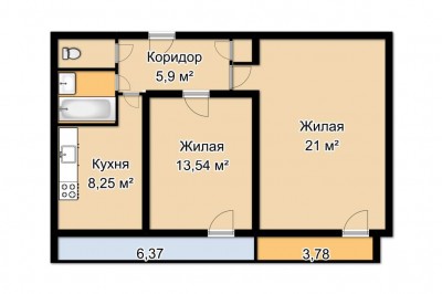 Продажа 2-комнатной квартиры в Минске, ул. Захарова, д. 67
